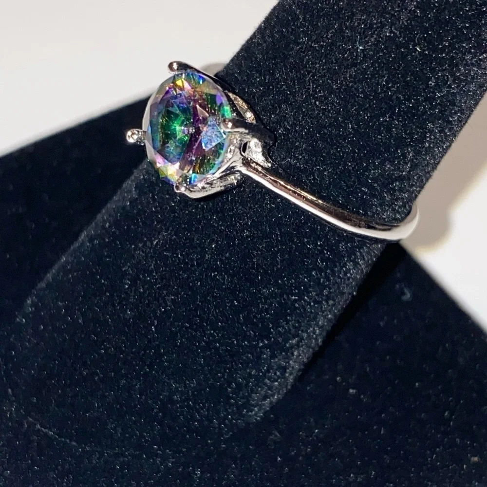 Mystic Rainbow Topaz Gemstone Fashion Ring ~ Brand New